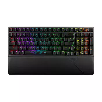 Клавиатура игровая Asus ROG Strix Scope II 96, NX Snow white, ABS, чёрный, английская раскладка