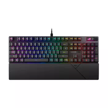 Клавиатура игровая Asus ROG Strix Scope II RX, RX Blue, ABS, английская раскладка, черный