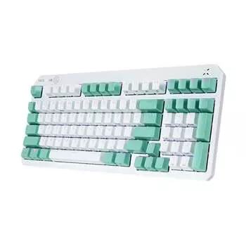 Клавиатура игровая механическая Asus Tianxuan TX98, Tactile Blue Switch, белый/зеленый