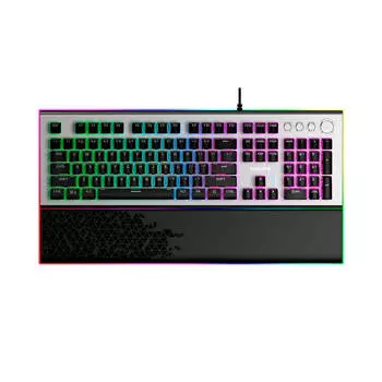 Клавиатура игровая проводная Philips SPK8624, Cyan switch, чёрный