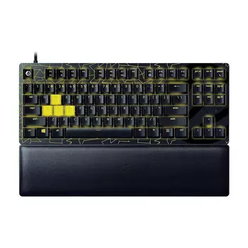 Клавиатура игровая Razer Huntsman V2 TKL, Clicky Purple, черный/желтый, английская раскладка