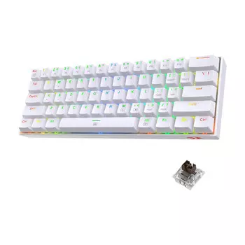 Клавиатура игровая Redragon Dragonborn K630, Brown, белый английская раскладка