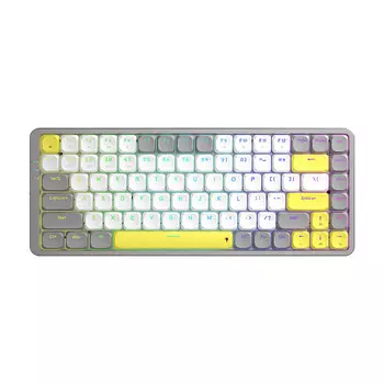 Клавиатура Redragon TL84, белый/серый/желтый, английская раскладка