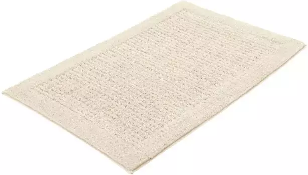 Kleine Wolke Коврик для ванной "Net", высота 17 мм, с противоскользящим покрытием, подходит для пола с подогревом, коврик для ванной, однотонный, нескользящий квадрат (60х60 см), цвет natur