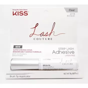 Клей для ресниц Lash Couture Strip для накладных ресниц, прозрачный 0,17 унций/5 г, Kiss