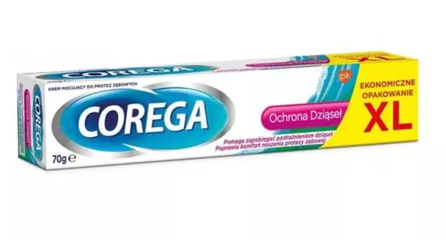 Клейкий крем для зубных протезов, защита десен, 70 г Corega