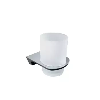 Клейкий стеклянный настенный держатель для зубных щеток Manillons Torrent, хром