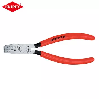 Клещи для обжима кожухов KNIPEX, 145 мм, с пластиковой ручкой, возвратной пружиной, клещи для обжима клемм проводов 97 61 145 F