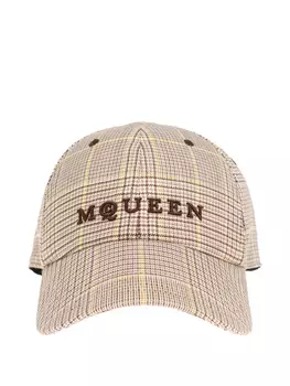 Клетчатая бейсболка Alexander McQueen, нейтральный