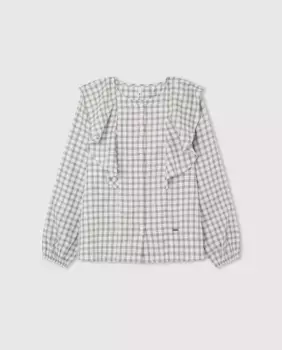 Клетчатая блузка для девочки Pepe Jeans, цвет Crudo