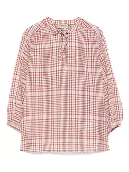 Клетчатая блузка Woolrich, белый