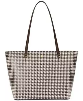 Клетчатая большая сумка Karly среднего размера Lauren Ralph Lauren, мультиколор