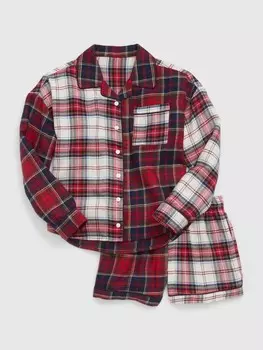 Клетчатая детская пижама Gap, красный