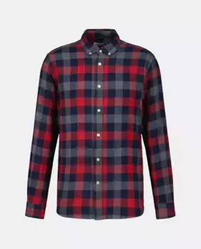 Клетчатая фланелевая мужская рубашка Easy Wear, красный