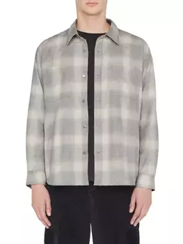 Клетчатая фланелевая рубашка Frame, серый