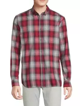 Клетчатая фланелевая рубашка French Connection, цвет Red Multi