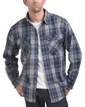 Клетчатая фланелевая рубашка Smiths Workwear, синий