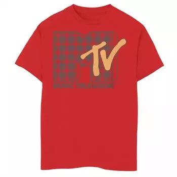 Клетчатая футболка MTV с логотипом MTV для мальчиков 8–20 лет Licensed Character