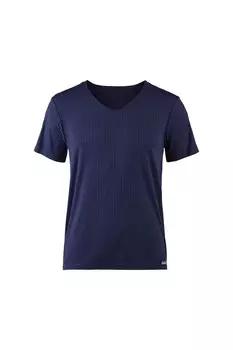 Клетчатая футболка с заостренным воротником Bruno Banani, синий