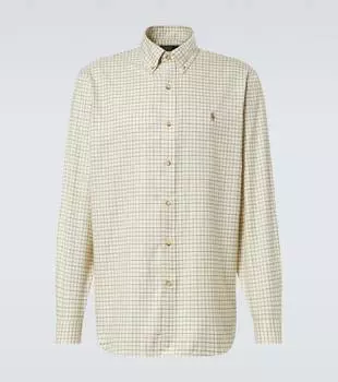 Клетчатая хлопковая рубашка Polo Ralph Lauren, Cream Khaki Multi