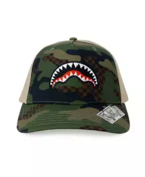 Клетчатая камуфляжная шапка Sprayground, зеленый