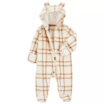Клетчатая коляска Baby Carter's Sherpa Carter's, розовый