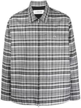 Клетчатая куртка на молнии Lanvin, серый