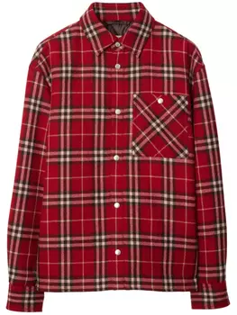Клетчатая куртка-рубашка Burberry, красный