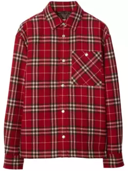 Клетчатая куртка-рубашка BURBERRY, красный