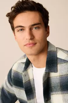 Клетчатая куртка с шерстью Next, синий