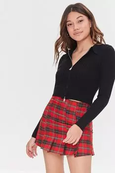 Клетчатая мини-юбка Forever 21, красный
