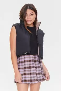Клетчатая мини-юбка Forever 21, лавандовый