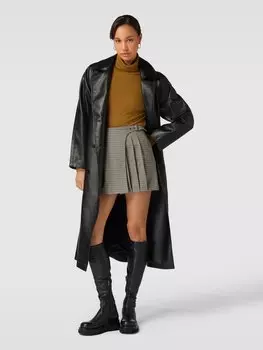 Клетчатая мини-юбка QS, графит