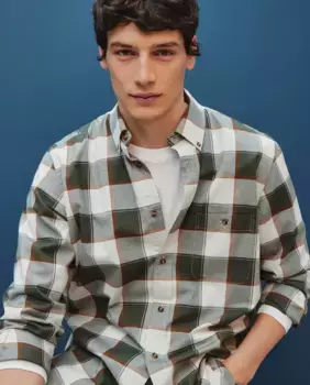 Клетчатая мужская рубашка Dustin, зеленый