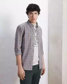 Клетчатая мужская рубашка Easy Wear, зеленый