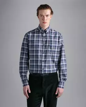 Клетчатая мужская рубашка Paul & Shark, серый