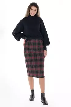 Клетчатая прямая юбка Timeout, черный