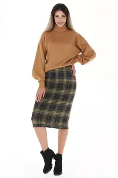 Клетчатая прямая юбка Timeout, серый