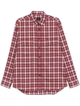 Клетчатая рубашка Brioni, красный