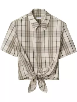 Клетчатая рубашка Burberry, нейтральный