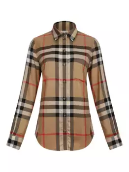 Клетчатая рубашка BURBERRY, нейтральный
