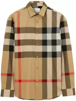 Клетчатая рубашка BURBERRY, нейтральный