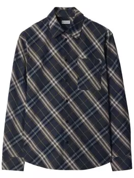 Клетчатая рубашка Burberry, серый