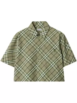 Клетчатая рубашка Burberry, зеленый