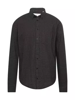 Клетчатая рубашка Casual Friday Regular fit Button Up Shirt Anton, черный