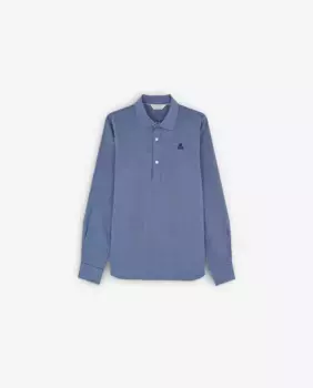 Клетчатая рубашка для мальчика с длинными рукавами и манжетами на пуговицах Scalpers, темно-синий