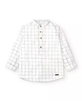 Клетчатая рубашка для мальчика с длинными рукавами Charanga, зеленый