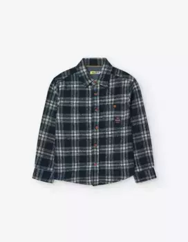 Клетчатая рубашка для мальчика с карманом Losan, синий