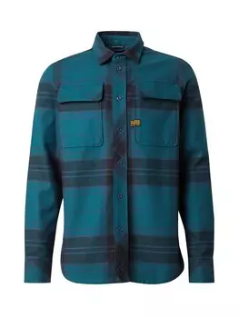 Клетчатая рубашка G-STAR Regular fit Button Up Shirt, цвет petrol/emerald