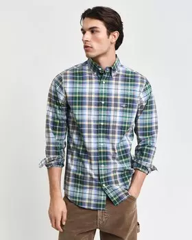 Клетчатая рубашка GANT Regular fit Button Up Shirt, разноцветный
